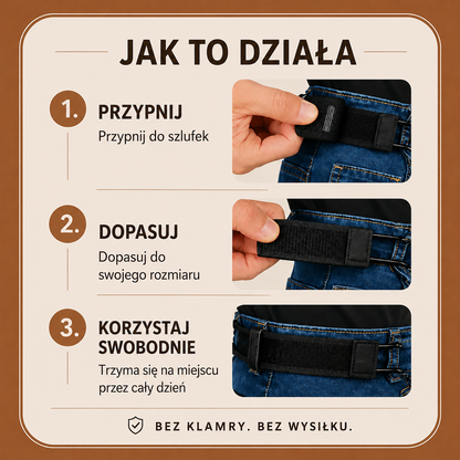 TUCKIO™ PASEK BEZ KLAMRY – WYGODA BEZ UCISKU